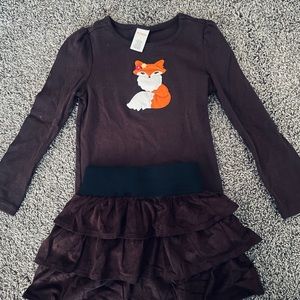 Gymboree & Children’s place Fox outfit top size 6 skirt size 5/6